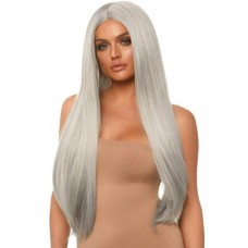 Long Straight 33 Cntr Part Wig O/s Gry