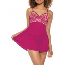 Babydoll Thong Pnk/rse Gld Sm